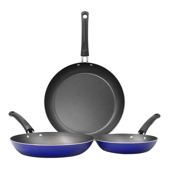 Juego de 3 sartenes 20-26-30 cm aluminio Chelsea azul Tramontina