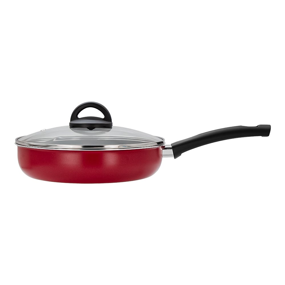 Sartén recto aluminio 25 cm con tapa 82112054 Tramontina