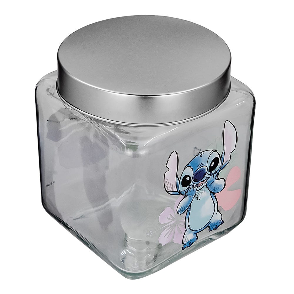 Frasco cuadrado de vidrio con tapa 1.250 litros Stitch 2415-5334 Fun Kids