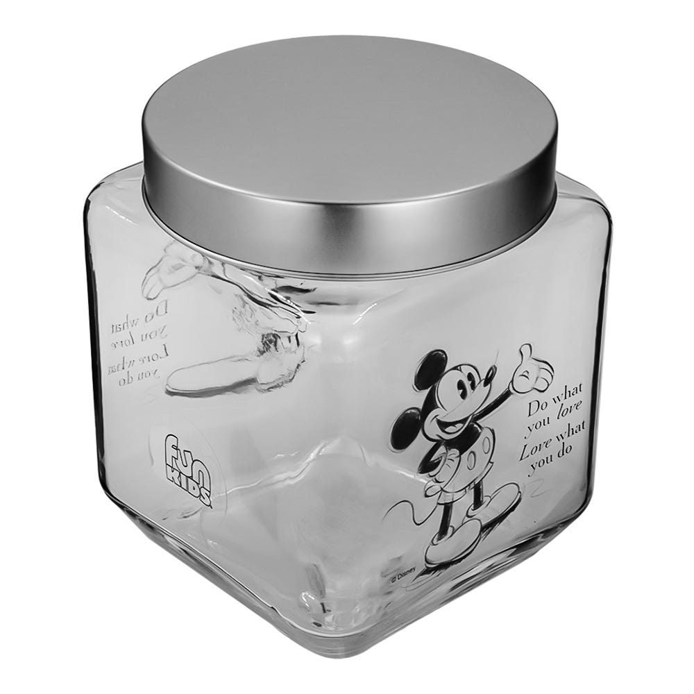 Frasco cuadrado de vidrio con tapa 1.250 litros Mickey 2415-5336 Fun Kids
