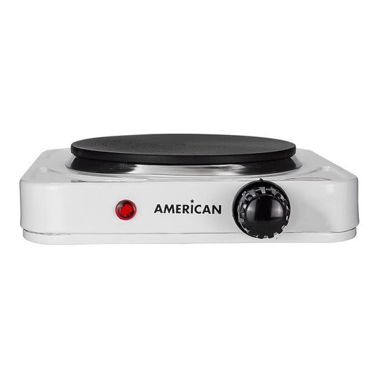 Parrilla eléctrica con placa de cocción blanca 6186 American