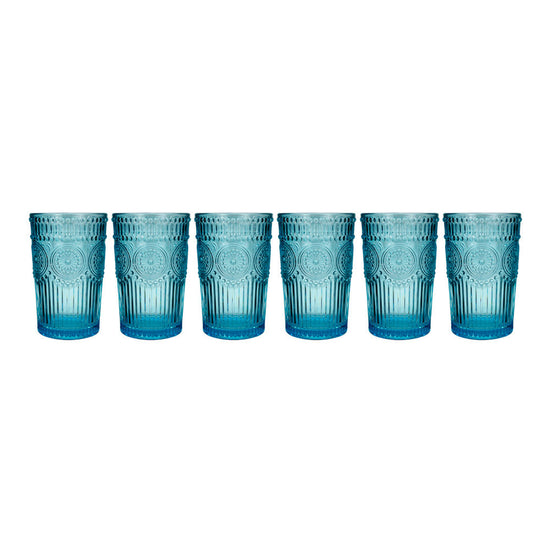 Pack Color y diseño en cada trago: Juego de 6 vasos con relieve 355 ml Home Sweet Home