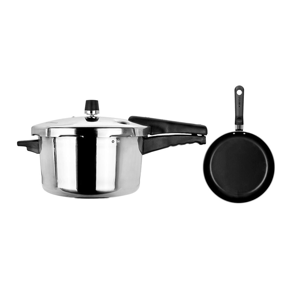 Pack Dúo dinámico del sabor: Olla de presión de 6 L Presto + Sartén de aluminio 24 cm Ekco
