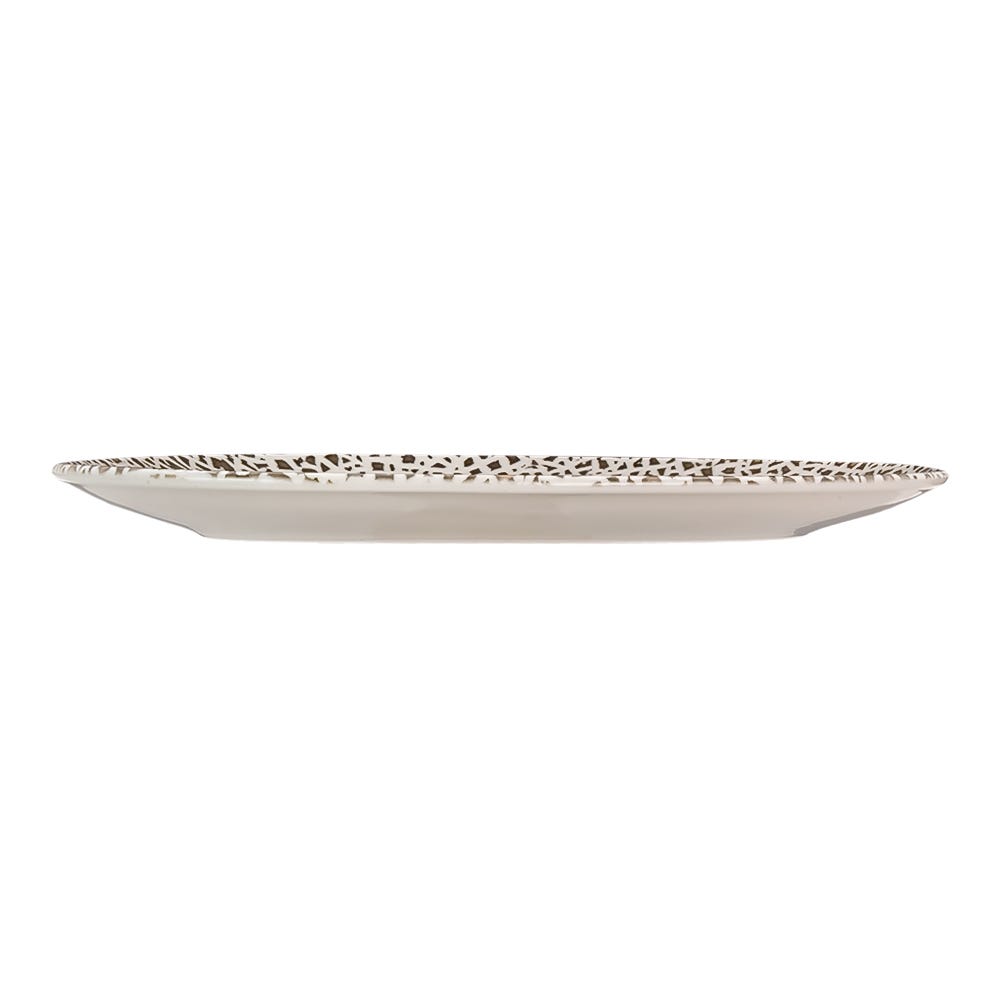 Plato trinche de porcelana 33 cm Lapya Wood Vago 90945 Bonna