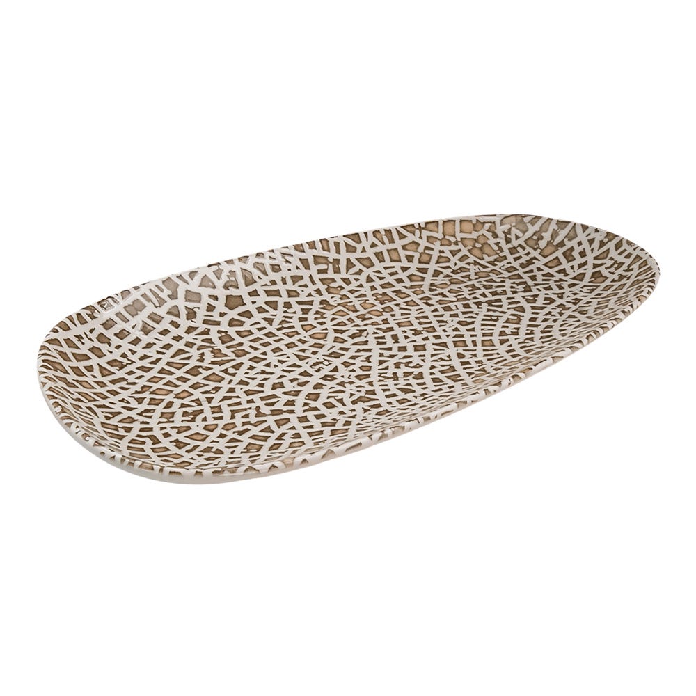 Plato de porcelana rectangular 36 cm Lapya Wood 90947 Bonna