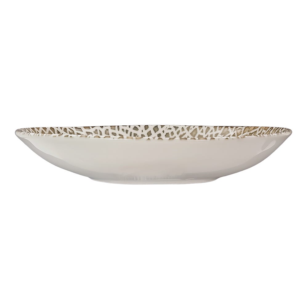 Tazón baja de porcelana de 26 cm 900 ml Lapya Wood 90949 Bonna