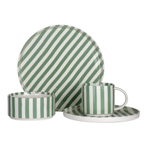 Vajilla de porcelana 16 piezas Caramelo verde 1011 Ánfora