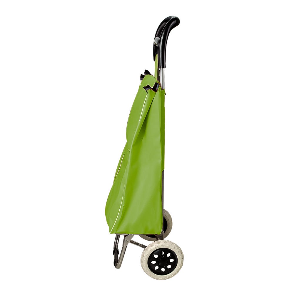 Carro de mandado plegable de acero y poliéster verde manzana FWO414AG Fast