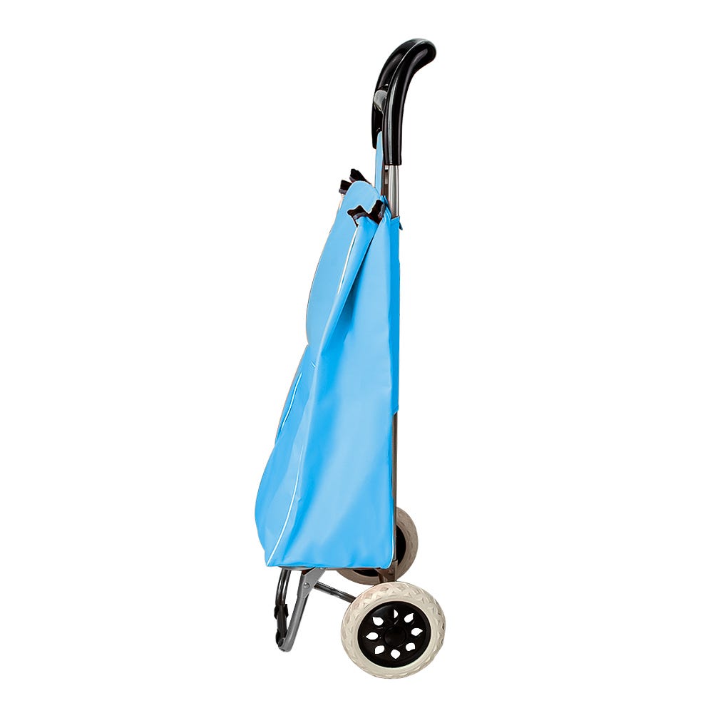 Carro de mandado plegable de acero y poliéster azul cielo FWO414LB Fast