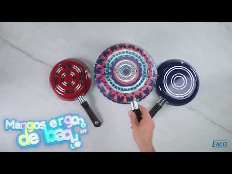 Juego de 3 sartenes Hippie Chic Ekco